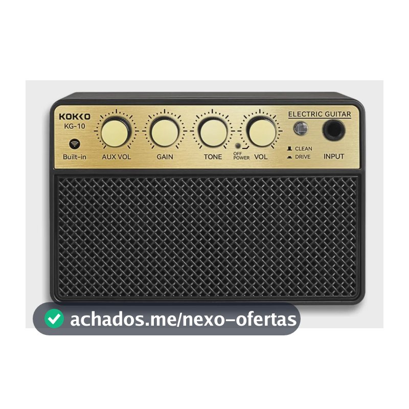 Mini Amplificador Guitarra Bluetooth Kokko KG-10 10W Portátil