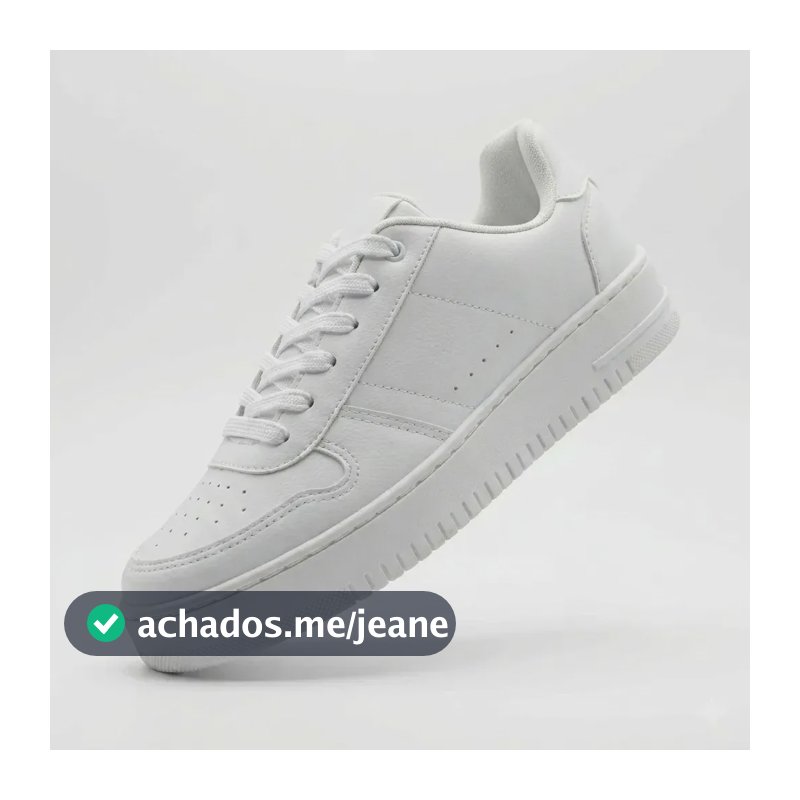 Tênis Masculino Branco Plataforma Estilo Urbano Branco Liso 40 Br