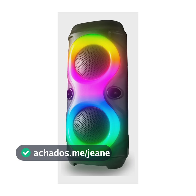 Caixa De Som Bluetooth Hi-fi Amplificada Rgb Tws Fm Usb Sd Preto 127/220v