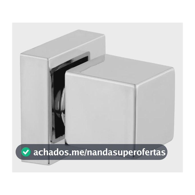 Acabamento de Registro Monocomando Quadrado Lada Brasil Para Banheiro Cromado Prateado