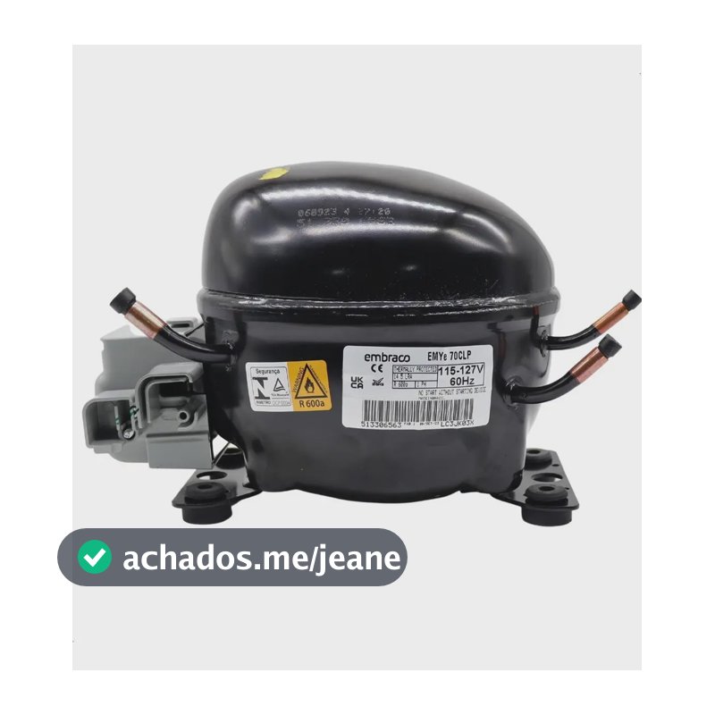 Motor Compressor Embraco Em2p70clp R600a 1/5