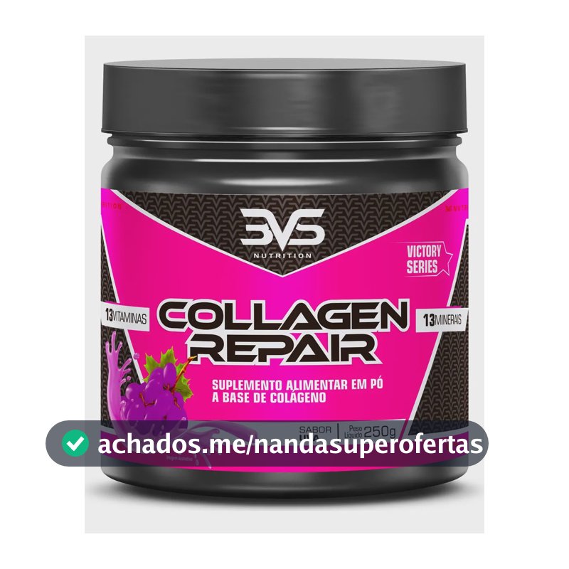Colágeno Hidrolisado Em Pó 100% Puro - Fórmula Avançada Para Os Cabelos, Pele E Unha 250g - Sabor: Uva