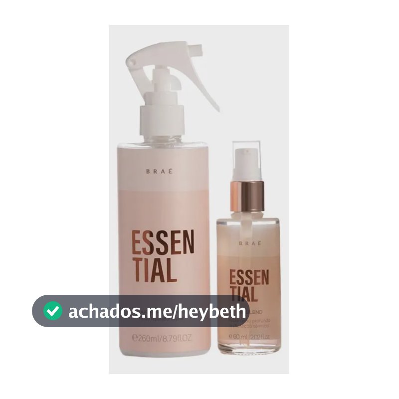 Kit Braé Essential Sérum e Óleo para Cabelos Danificados com Ácido Hialurônico