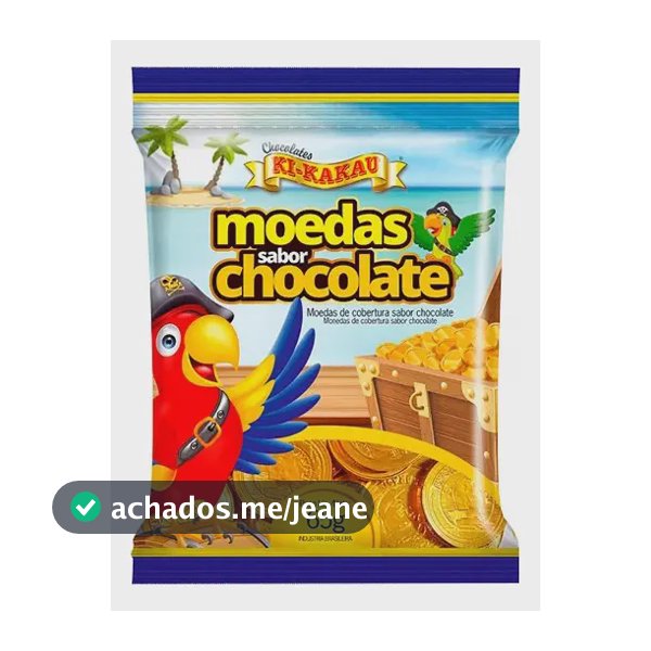 Moedas De Chocolate Ki-kakau 65gr Decoração Festas Tesouro