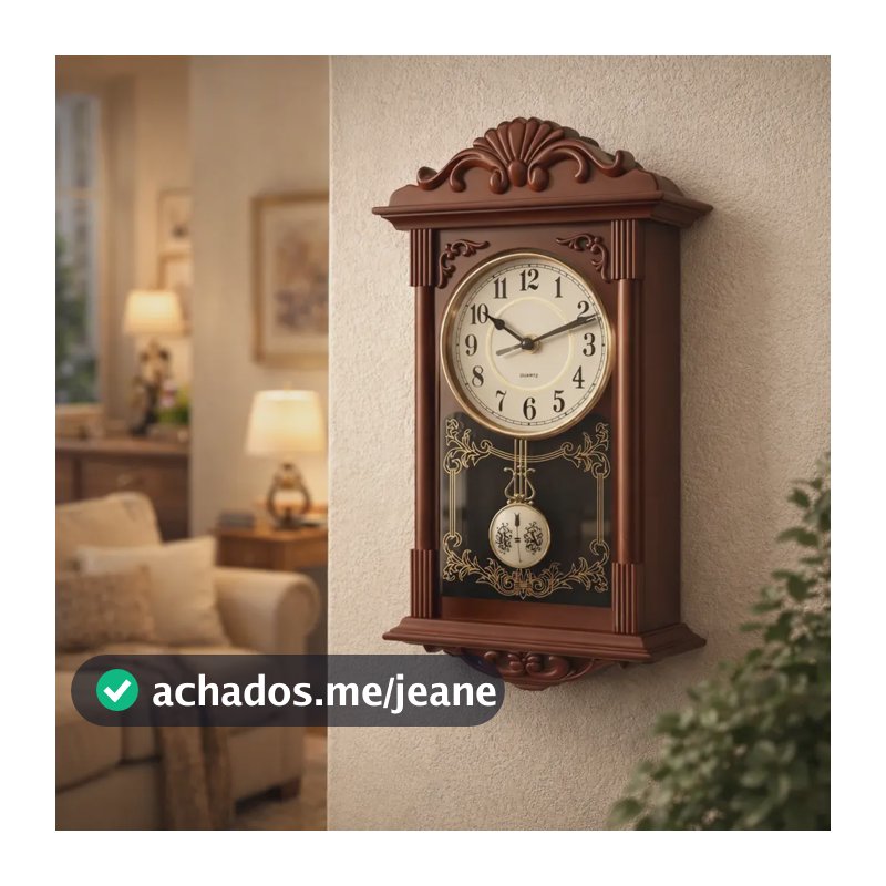 Relógio Parede Antigo Decoração Antiguidades Pêndulo Balança Marrom-escuro Marrom
