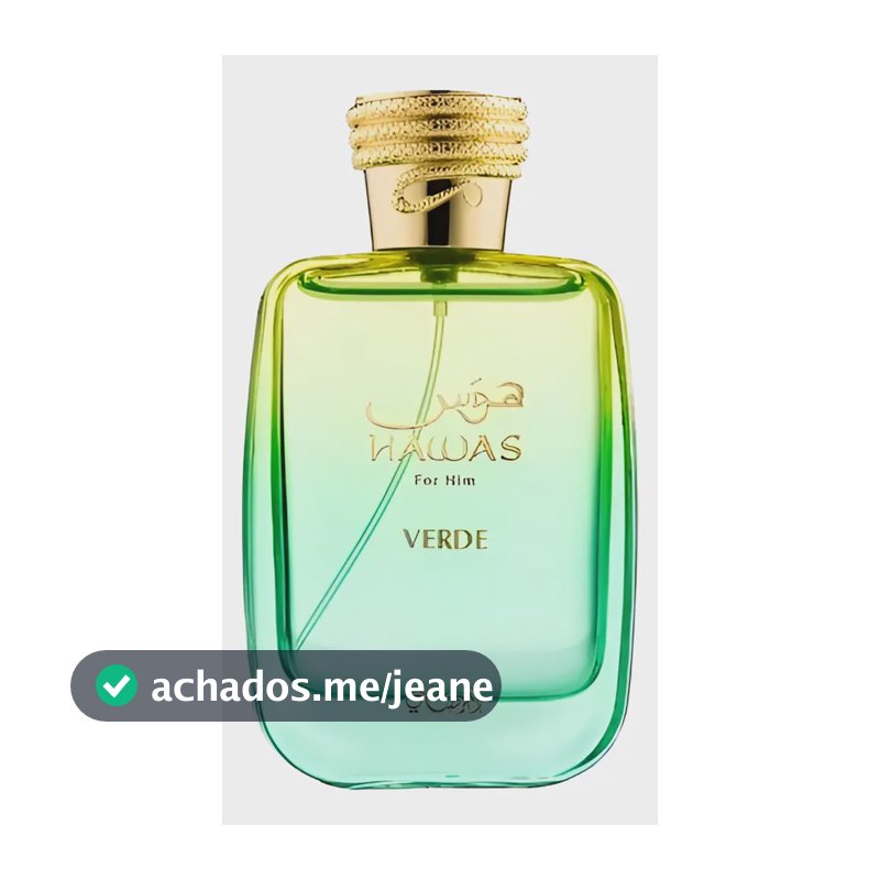 Perfume Rasasi Hawas Verde 100ml Cítrico Toques Aquáticos