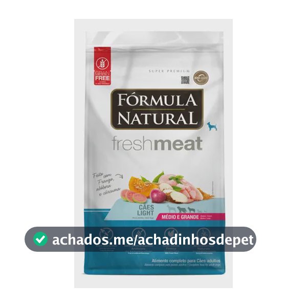 Ração Fórmula Natural Fresh Meat Cães Adultos Light 12kg