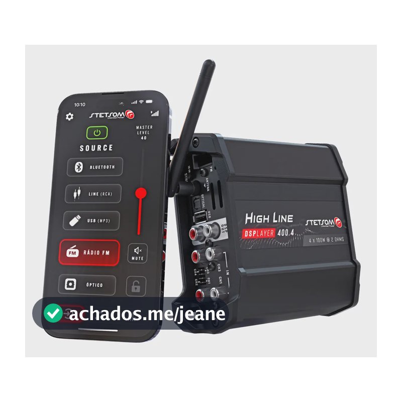 Módulo Stetsom Hl400.4 Dsplayer 4 Canais 400w Rms Bluetooth Dsp Play 400x4