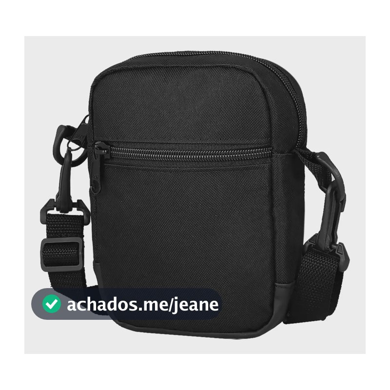 Shoulder Bag Preto Mini Everbags Bolsa Tira Colo Necessaire Preto Liso