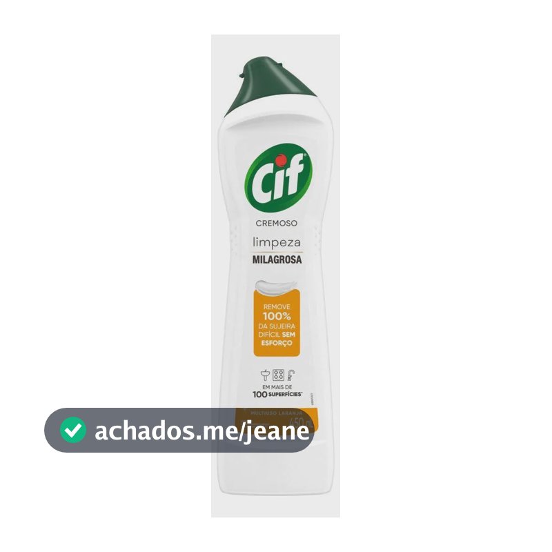Multiuso Cif Cremoso Limpeza Milagrosa Laranja 450ml