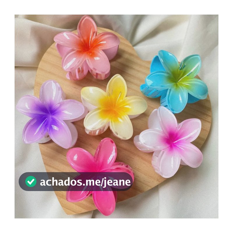 Kit 12 Presilhas Piranha Flor Prendedor Blogueira Moda Luxo Sortidas/aleatorias