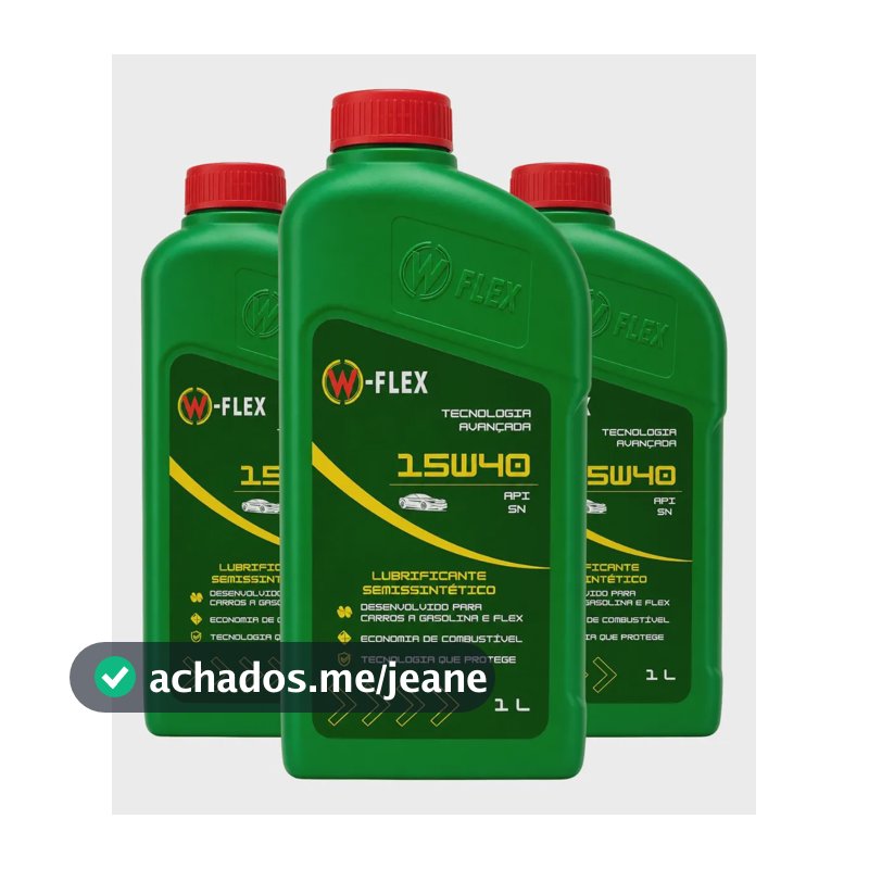 Kit 3 Óleos Motor W-flex Sae 15w40 Api Sl Semi Sintético