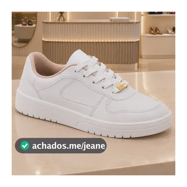 Tênis Moleca Casual Urbano Conforto Original Feminino Branco 99 Liso 35,0 Br