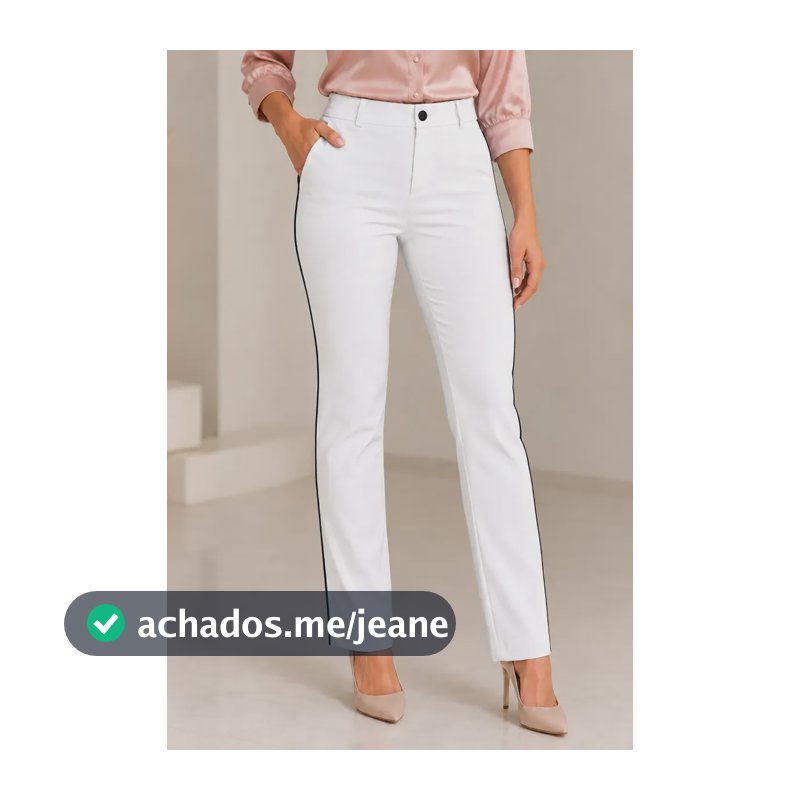Blusa Camisa Vestido Em Liquida Bazar Ultimas Peças Branca Com Detalhe Calça Reta /igual A Foto 38/p