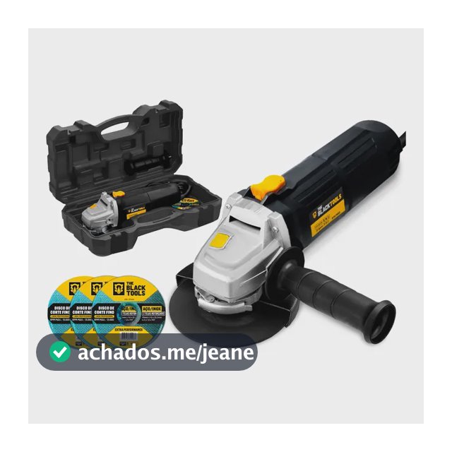 Kit Esmerilhadeira Lixadeira Angular 4.1/2 750w + 03 Discos