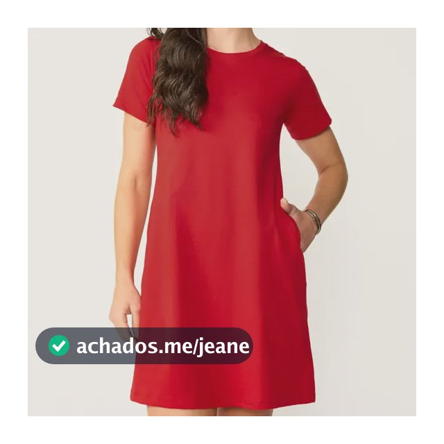 Vestido Manga Curta Gola Redonda Com Bolso Tribo Livre