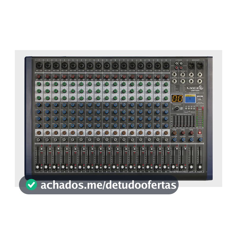 Console Lyco 16 Canais Mistura Mesa Som Lmf1604 Bluetooth
