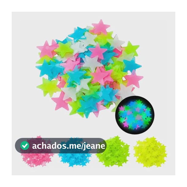 100 Estrelas Fluorescentes Neon Brilha No Escuro Teto Parede