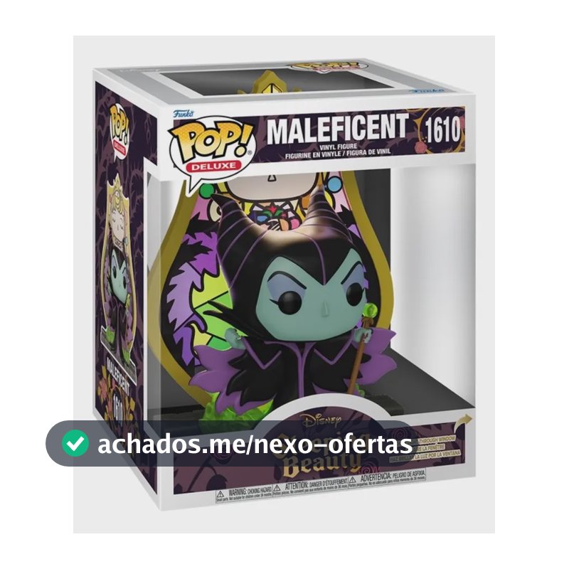 Boneco Funko Pop! Deluxe Disney Vilões - Malévola Com Vitral