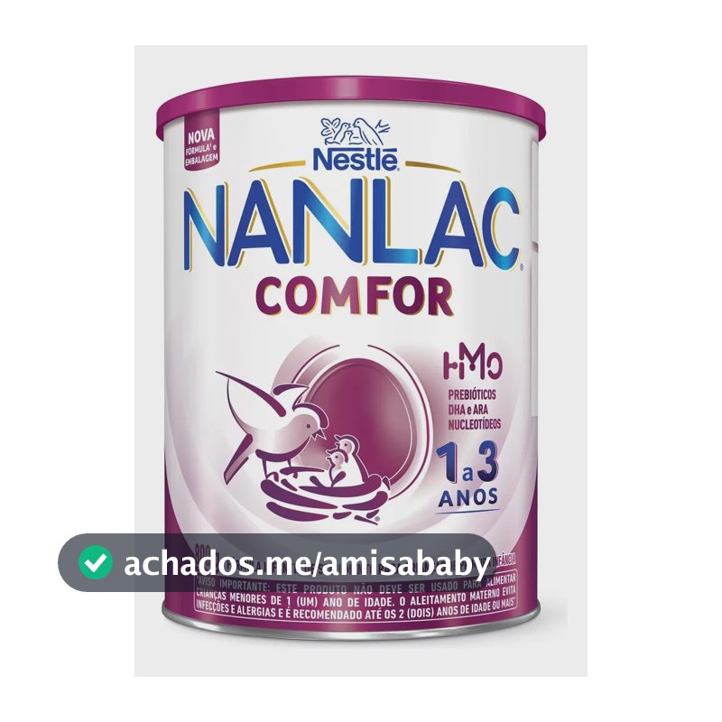 Fórmula Infantil Nanlac Comfor Lata 800g Tradicional 1 a 3 anos
