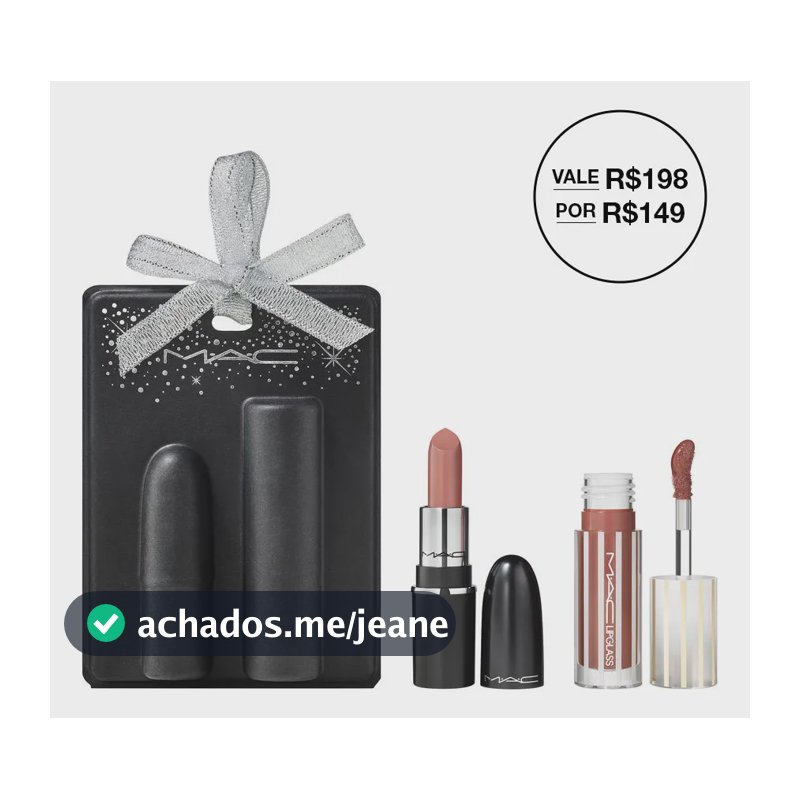 Kit Batom + Gloss Mini Mac Nudes Holiday