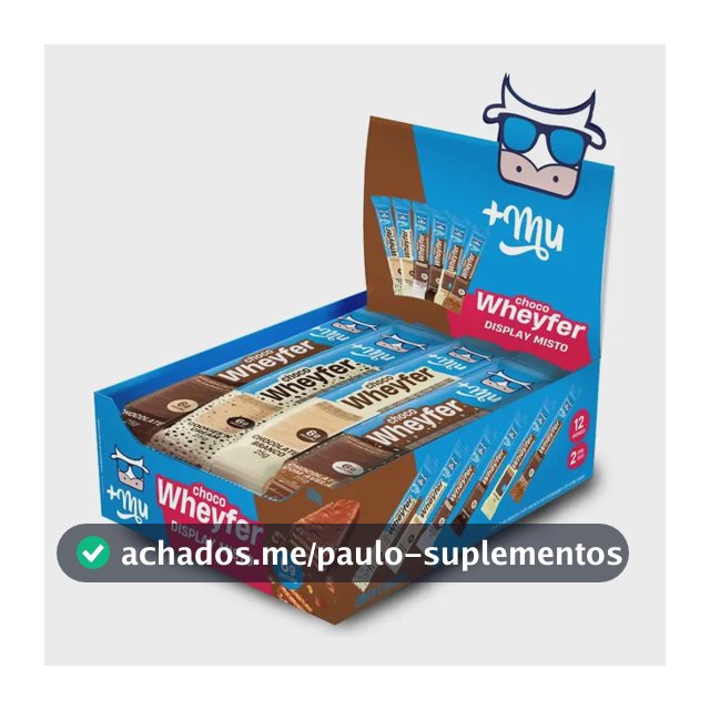 Whey protein +Mu Chocowheyfer em barra de cereais sabor Mix x 300g 12 un