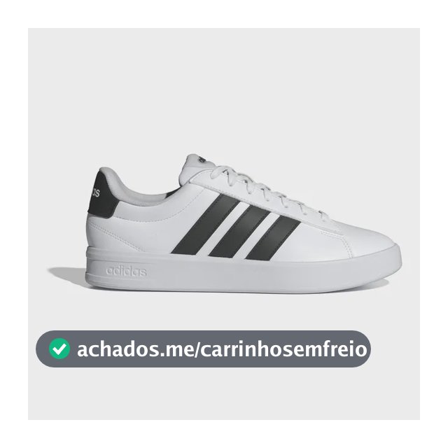 Tênis Masculino Grand Court 3.0 adidas Ftwwht/cblack/ftwwht Liso 41 Br