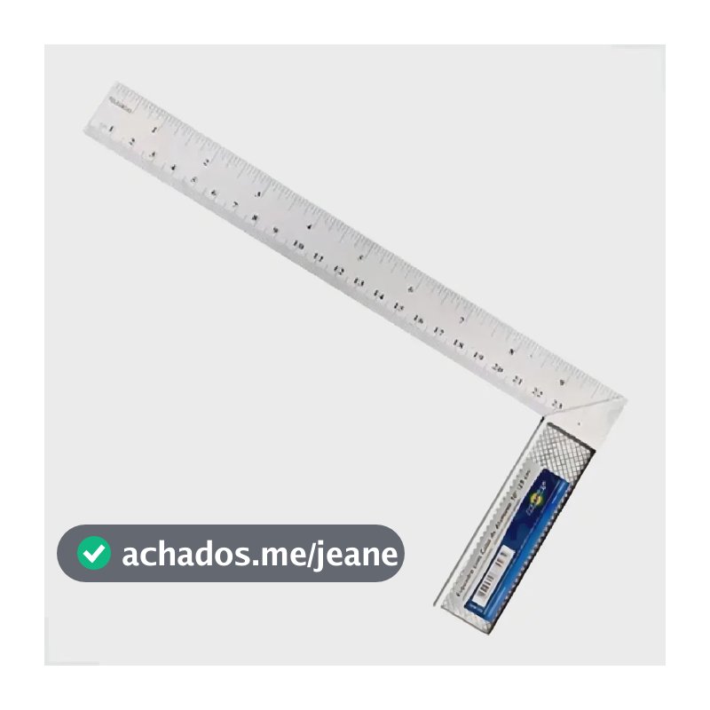 Esquadro Cabo Aluminio Brasfort 14 Prateado