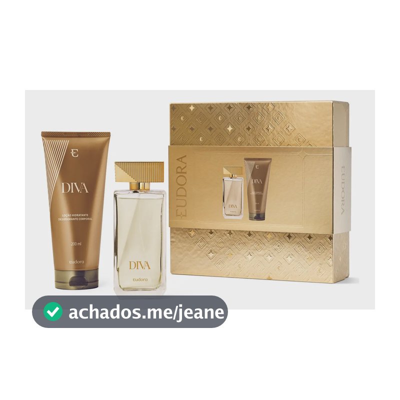 Eudora Diva Presente Natal: Colônia 100ml + Loção Corporal 200ml