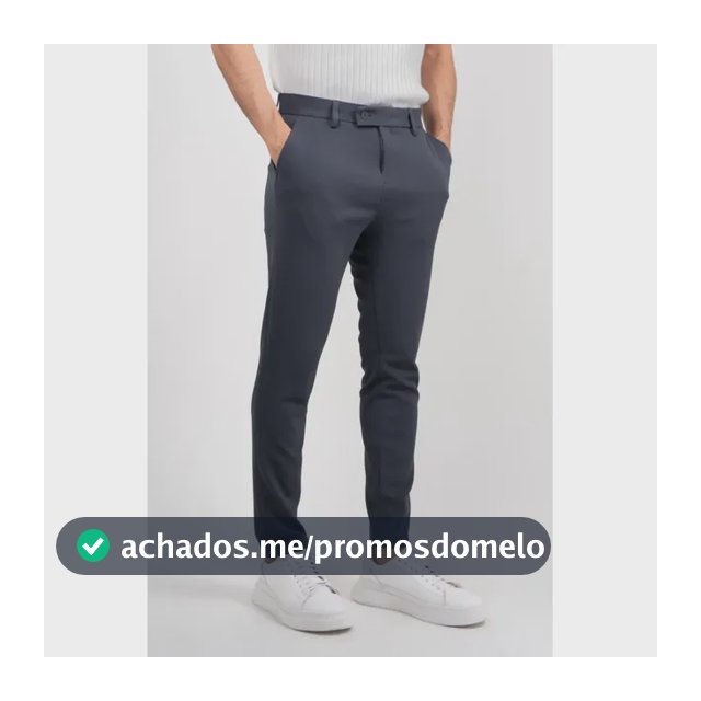 Calça Social Alfaiataria Masculina Malha Elastano Stretch