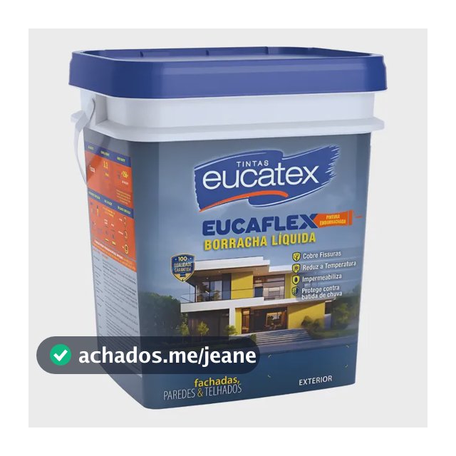 Tinta Borracha Líquida Eucatex Fosco 20kg Diversas Cores Cor Branco