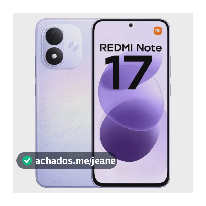 Smartphone Xiaomi Redmi Note 17 4G 4GB RAM 128GB Dual SIM 7.700 mAh Amoled 6.99" Roxo