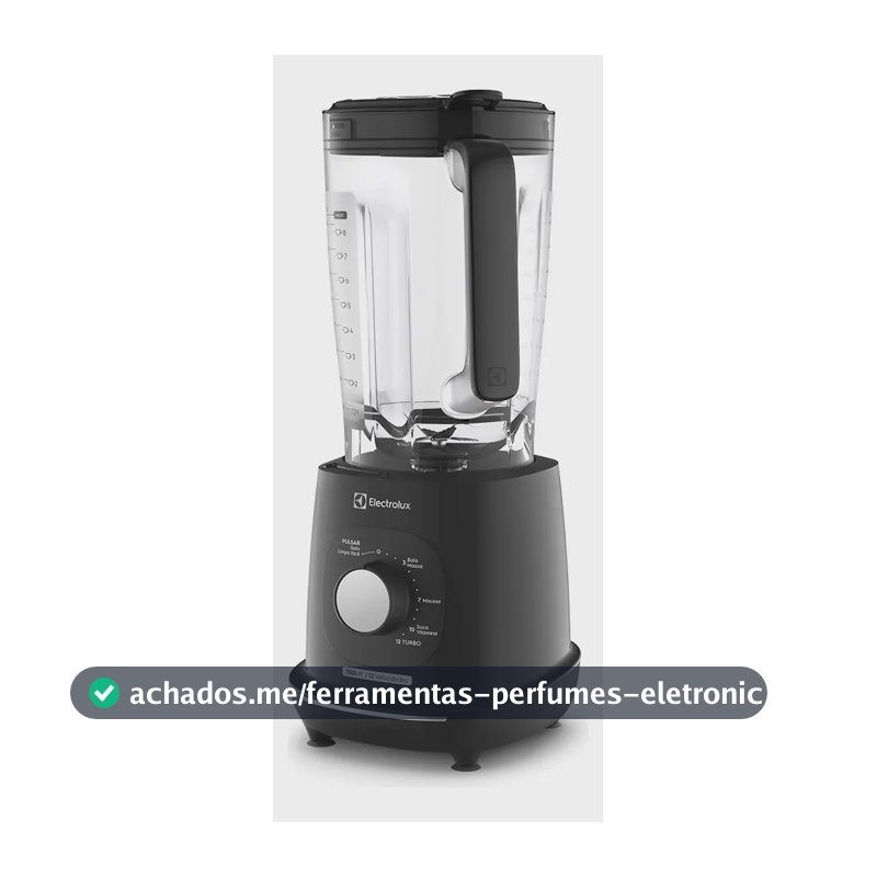 Liquidificador Electrolux 1300W de Potência com 3.2 Litros de Capacidade 12 Velocidades 6 Lâmina TriForce e Pés Antiderrapantes EBL1300 - Preto