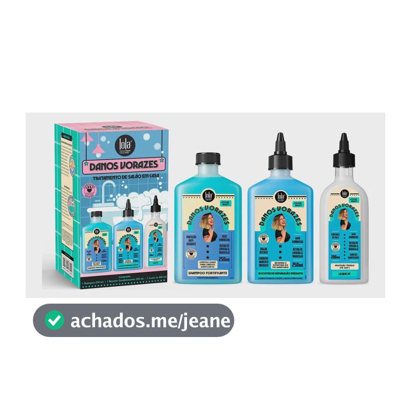 Kit Danos Vorazes (Shampoo + Condicionador + Leave in)