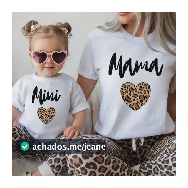 Kit Tal Mãe Tal Filha Mini E Mama Camiseta Algodão Femininas