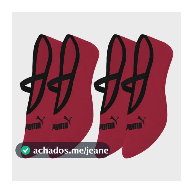 Kit 2 Pares Meia Puma Antiderrapante Sapatilha Yoga Feminina
