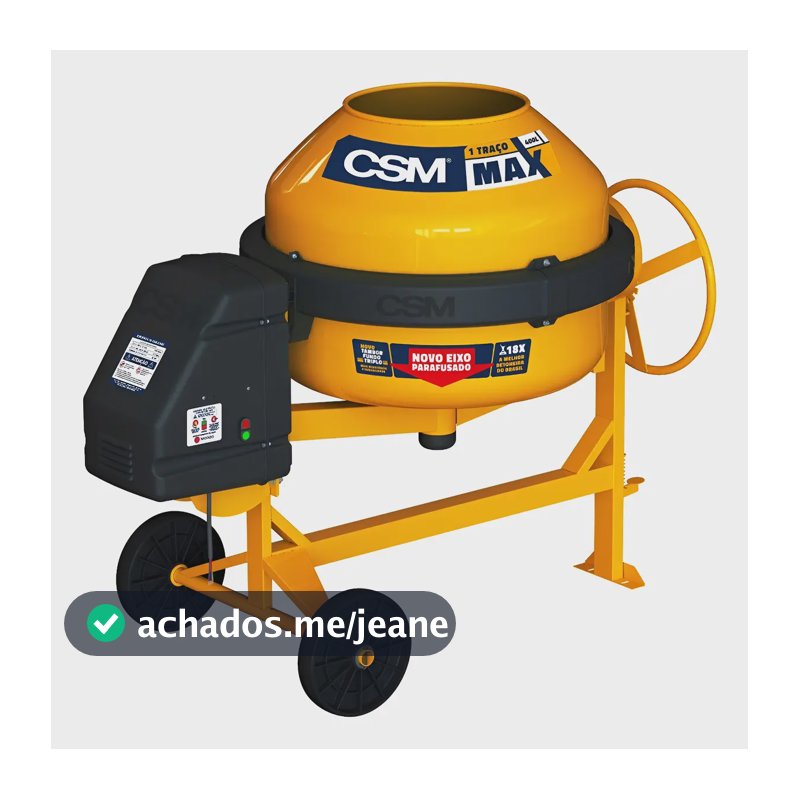 Betoneira Csm 400l 220v 2cv Facilidade Manutenção Transporte 220v