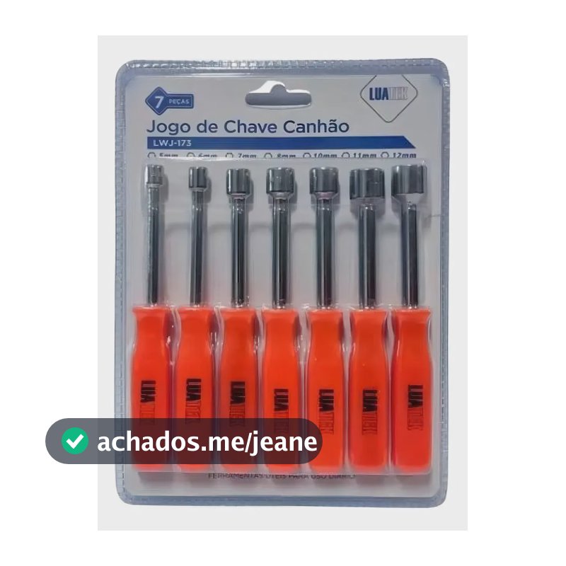 Kit De Chave Canhão Sextavada 7 Pc Aço 5 A 12mm Profissional