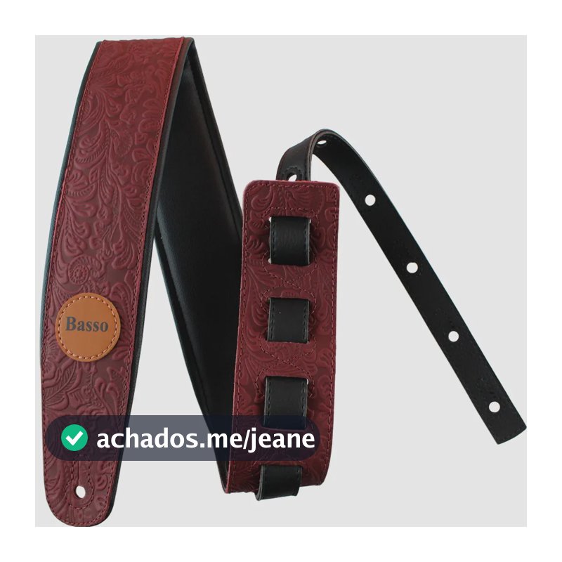 Correia Alça Violão Guitarra Baixo Basso Vt Sl 53 Couro