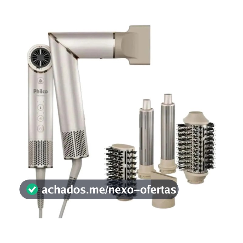 Secador De Cabelos Philco psc3500 4 Em 1 dobrável motor bldc Prateado