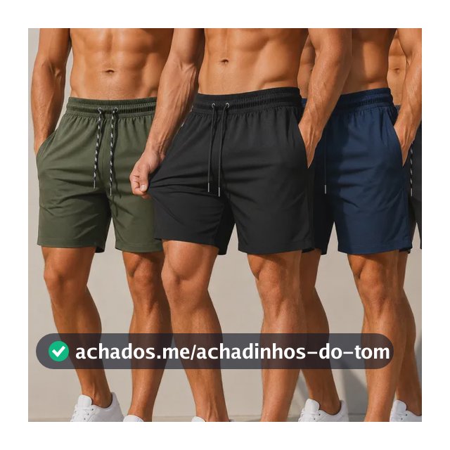 Kit 4 Bermuda Masculino Short Elastano Academia Bolso Casual