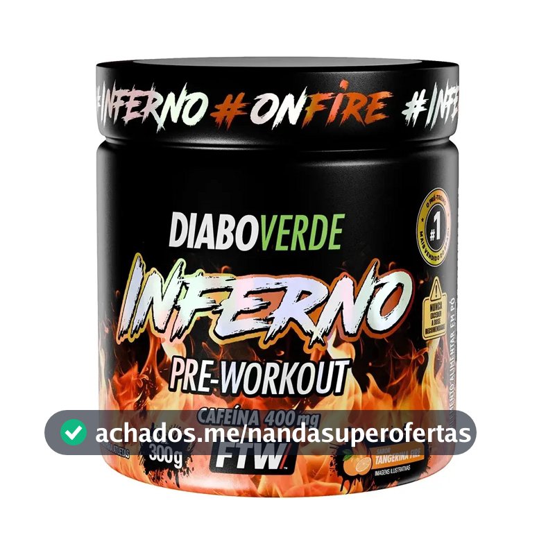 Suplemento FTW Diabo Verde Diablo en pó sabor tangerina fire x 300g