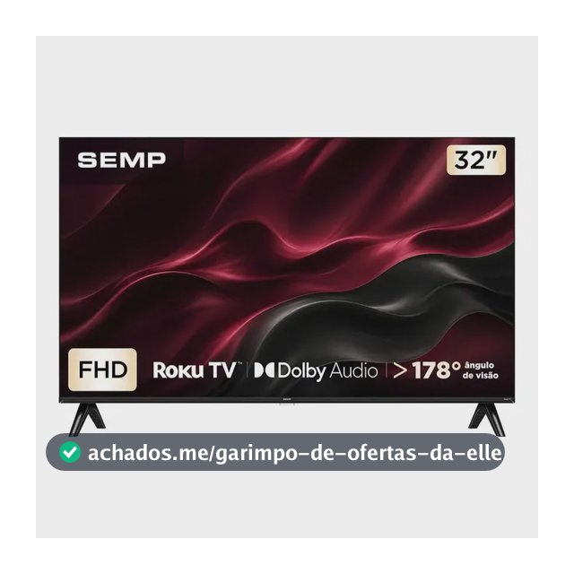 Smart Tv Semp 32 Polegadas Led Full Hd S42r Roku Tv Wi-Fi Dolby Audio Brilho Até 220 Nits 32s42r