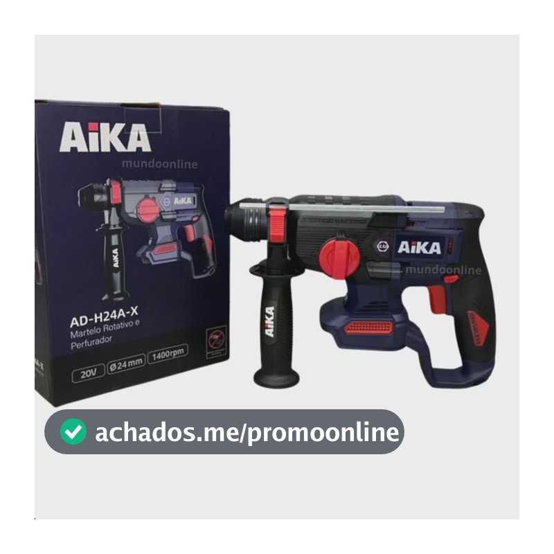 Martelete Rotativo E Perf A Bateria 20v Aika 24a-x Brushless Violeta-escuro