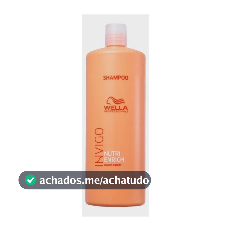 Shampoo Wella Invigo Nutri Enrich - Nutrição Cabelos Secos Danificados 1 Litro