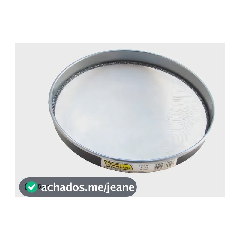 Peneira Aço Tela Trançada 25cm Para Fubá Farinha Tapioca Cal