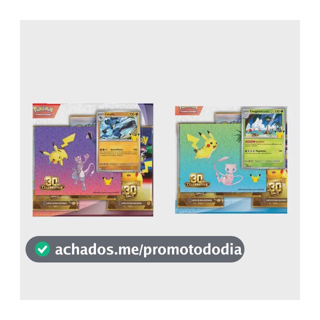Kit Pokémon 30 Anos: Blister Triplo Lucario + Blister Triplo Exeggutor