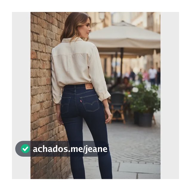 Calça Levis Feminina 724 High Rise Slim Original Azul Escura Azul-escuro Jeans 33x32 Usa/ 44 Br