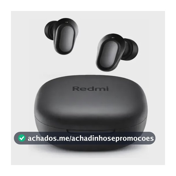 Fone De Ouvido Sem Fio Xiaomi Redmi Buds 6 Play Preto Preto
