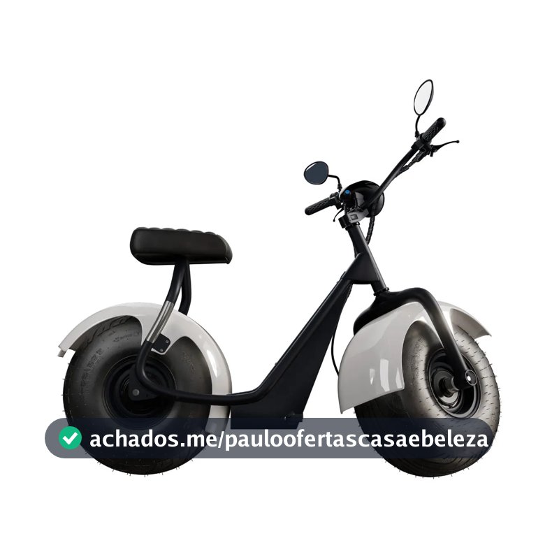 Scooter Elétrica Tui 1000W Branco Autonomia 60km Bluetooth Freios Hidráulicos